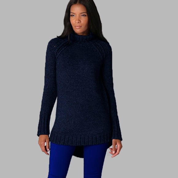 Rag & Bone Fenway Turtleneck Long SweaterNavy